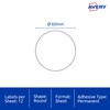 Avery A4 Crystal Clear Round Labels - Product Stickers -
