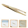 Beavorty 2pcs Stainless Steel Eyebrow Tweezers Precision Eyebrow Trimming Tweezers