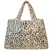 Bowbear Foldable Nylon Reusable Shopping Grocery Bag, Leopard Print, Large