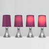 MiniSun Small Modern Chrome Trumpet Touch Table Lamp with Purple