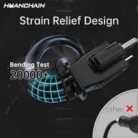 HUANCHAIN Indoor Outdoor Black Extension Cord 40 ft Waterproof, 16/3 Gauge Flexible Cold-Resistant Appliance Extension Cord Outside, 13A 1625W 16AWG SJTW, 3 Prong Electric Cord, ETL