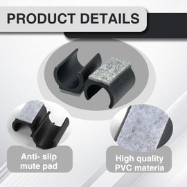 GUTERTOP Pack of 16 Felt Pads for Cantilever Chairs, Clamping Shell Gliders for Swing Chairs, Furniture Gliders, Diameter 24-25 mm, for Cantilever Chairs, Protect Tile Floors, Wooden Floors and Reduce