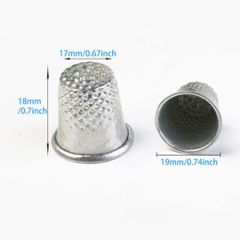 Thimble 10 Pcs Sewing Needle Signs Metal Thimble for DIY Crafts Silver