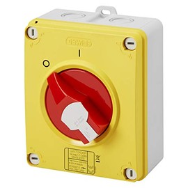 Switch – HP – Emergency – Insulated Housing – 32A 2P – Red Handle – IP66/67/69