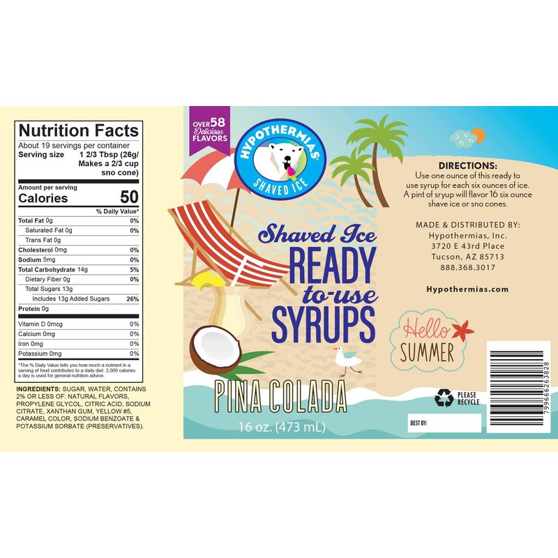 Hypothermias Shaved Ice & Snow Cone Syrup Variety 3 Pack