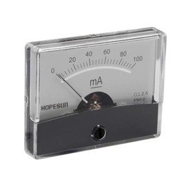 Velleman AIM60100 100mA DC Analogue Current Panel Meter, Multi-Colour, 60 mm x 47 mm