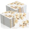 Feifeiya 60 Pcs White Magnolia Floral Cocktail Paper Napkins 6.5