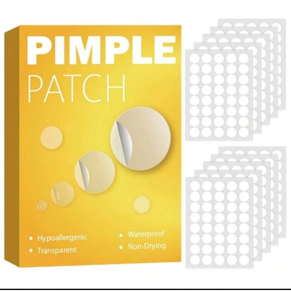 Hydrocolloid Acne Patches, 400 Count, Waterproof, Transparent, Hypoallergenic, Day and