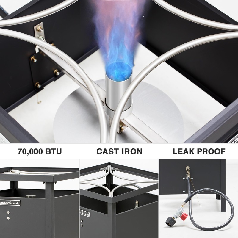 MASTER COOK 70000 BTU Propane Burner, Outdoor Camp Stove Adjustable