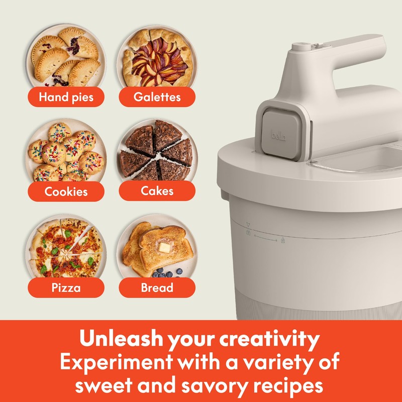 bella 3.5 Qt Hand Blender & Stand Mixer, 2 in
