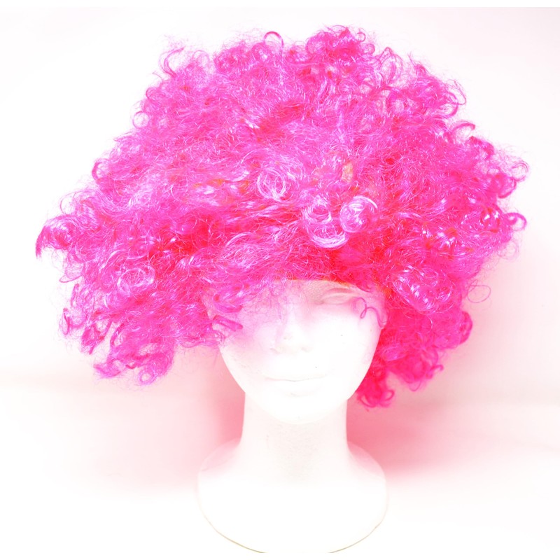 One Size Pink Clown Wig for Adults
