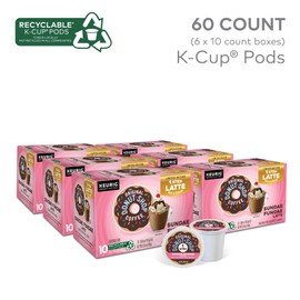 The Original Donut Shop Sundae Fundae One Step Latte, Keurig Single Serve K-Cup Pods, 60 Count (6 Packs of 10)