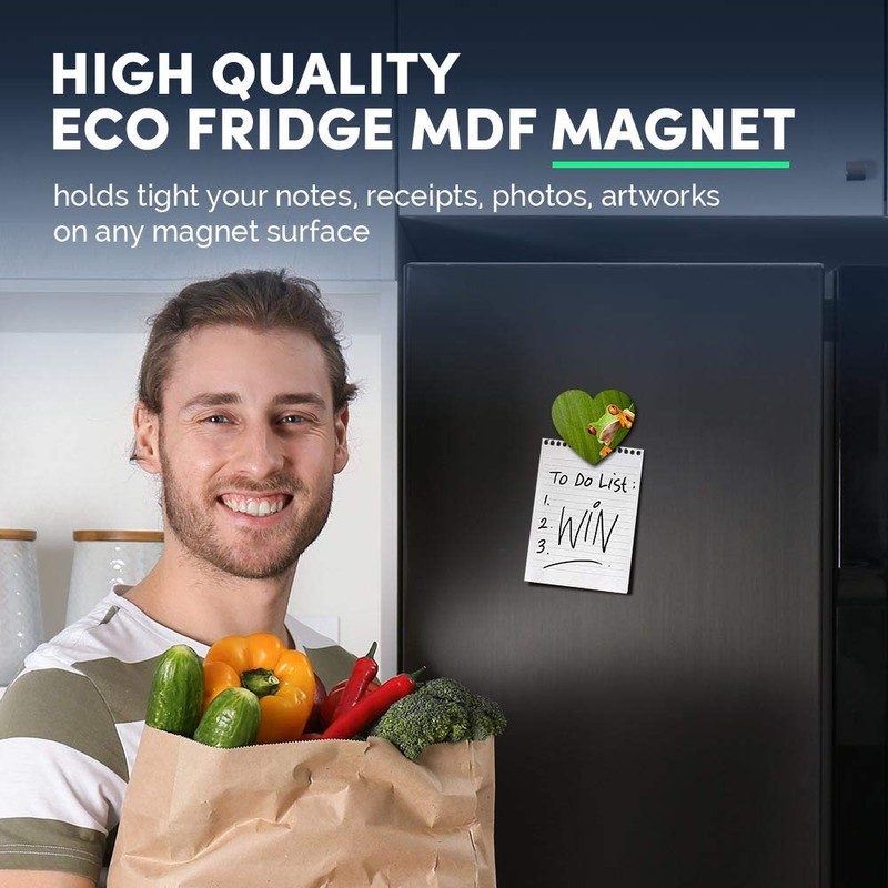 1 x Heart MDF Magnets - Green Frog Nature Frogs