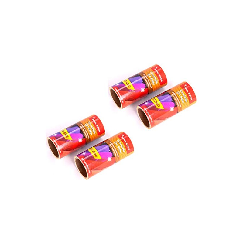Pack of 4 replacement lint rollers, 4 rolls, total 120