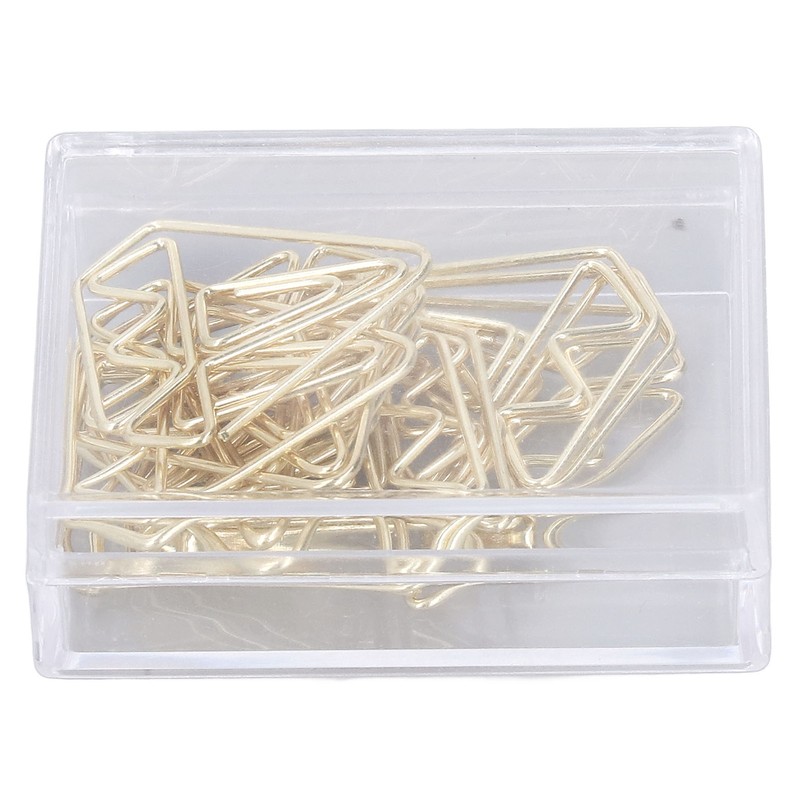 100pcs Metallic Paper Clips Golden Electroplating Process Anti Rust Paper