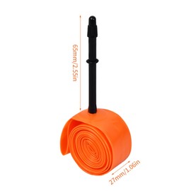 Bicycle Inner Tube, TPU 700C, Ultralight Bicycle Inner Tube, 30 g, Road Bike Tyres, Orange, MTB Inner Tube, TPU Road Bike Tyres, Compatible with 18/23/25/28/30/32C French Valves (65 mm)