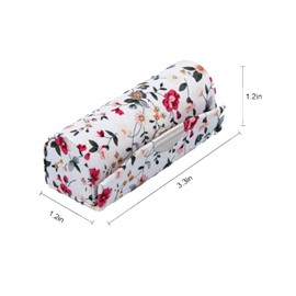 4 Pack Floral Lipstick Case for Purse Travel Lipstick Holder Case Lipstick Storage Box (Flower, One Size)