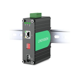 LINOVISION Industrial 10 Gigabit Ethernet Fiber POE+ Switch, 10GBASE-X SFP+ to 10G/5G/2.5G/1G/100M 802.3af/at PoE Media Converter for High Speed PoE Devices