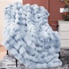 Touchat Luxury 1000GSM Faux Rabbit Fur Throw Blanket, Super Heavy