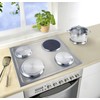 WENKO Set of 4 Stainless Steel hob Covers, Silver, 0