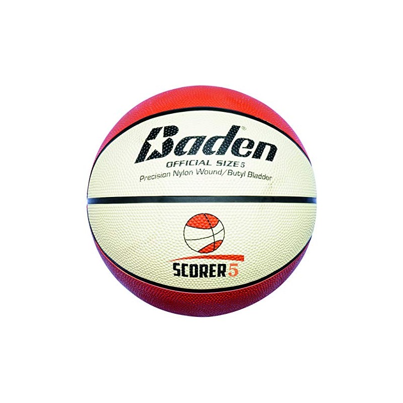 Baden Rubber Replica Match Basketball, Orange/Tan, Size 5