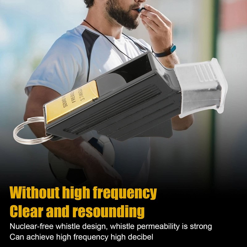 SPYMINNPOO Gold Black High Frequency Referee Whistle Without Core