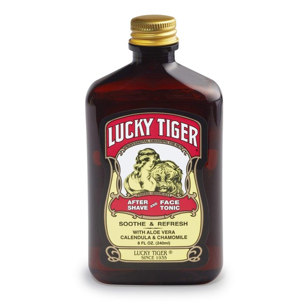 Lucky Tiger After Shave and Face Tonic for Men, 8 Ounces (2 Pack)