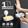 LEVERLOC Soap Dish Suction Cup NO-Drilling & Removable Suction Cup