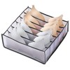 Drawer mesh divider organizer wide 6 compartment 5P bra Storage gray 6 compartments