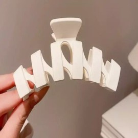 반묶음 헤어 왕머리 꽈배기 집게삔 머리핀 집게 대형 [그레이] Half-Up Hair Big Braid Clip Large Hairpin [Gray]