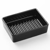 Eyrozia Black Rectangle Soap Dish - Modern Ceramic Hand Soap