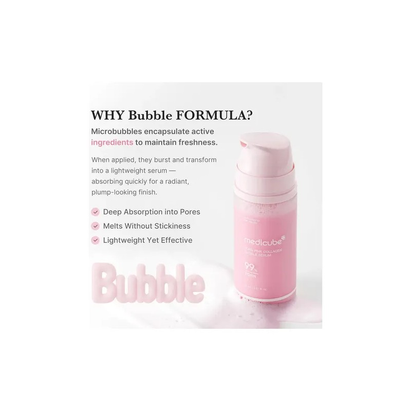 Medicube Pdrn Pink Collagen Bubble Serum Hydrating Face Serum for