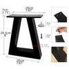 Rioychan 8 Inch Trapezoid Metal Table Legs Black, DIY Furniture