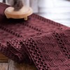 Weldomcor Macrame Table Runner Burgundy Boho Table Runner with Tassels