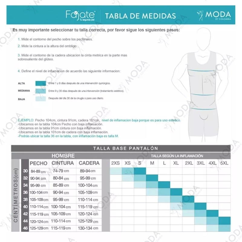 Fájate 06015 Faja Para Hombre Tipo Camisilla Fájate