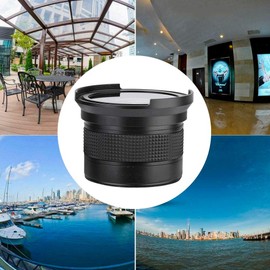 Fisheye Lens - 58MM 0.35X Wide Angle Lens for Most of SLR Camera and Digital Camera - Fisheye Adapter is Compatible with 58MM Lenses Only