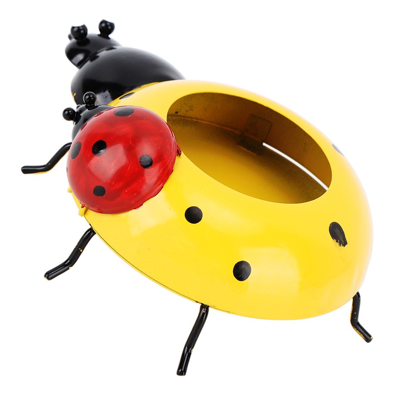 5.4cm Diameter Flower Pot Decor Ladybug Shaped Smoothing Surfaces Iron