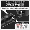 Tackform 3.5" Long Metal 20mm Ball and Socket Arm DuraLock