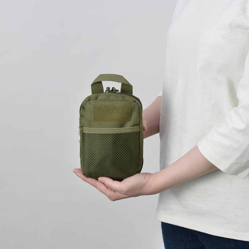 Takagi Kanuchi Outdoor Gear Pouch, Khaki, Accessory Case, 3 Levels,