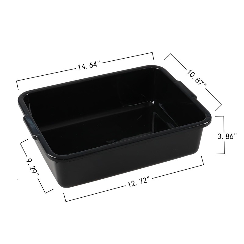 Aninhao 5-Pack 8 L Plastic Commercial Bus Box Tub, Small