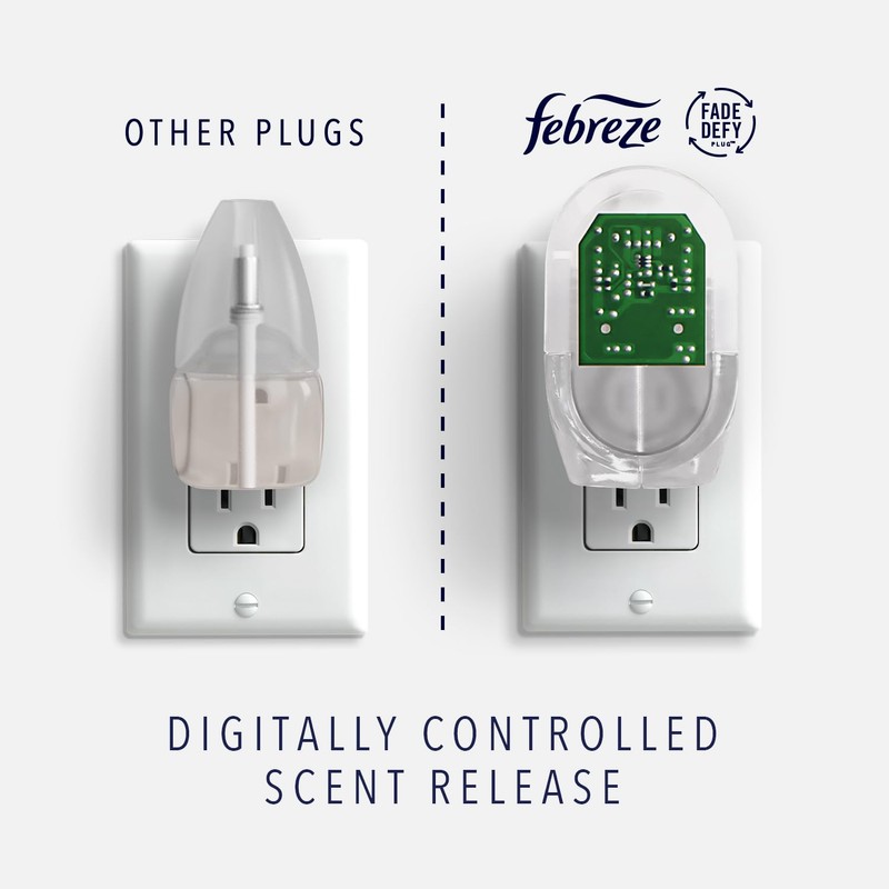 Febreze LIGHT Fade Defy PLUG Air Freshener, Bamboo, (2) .87