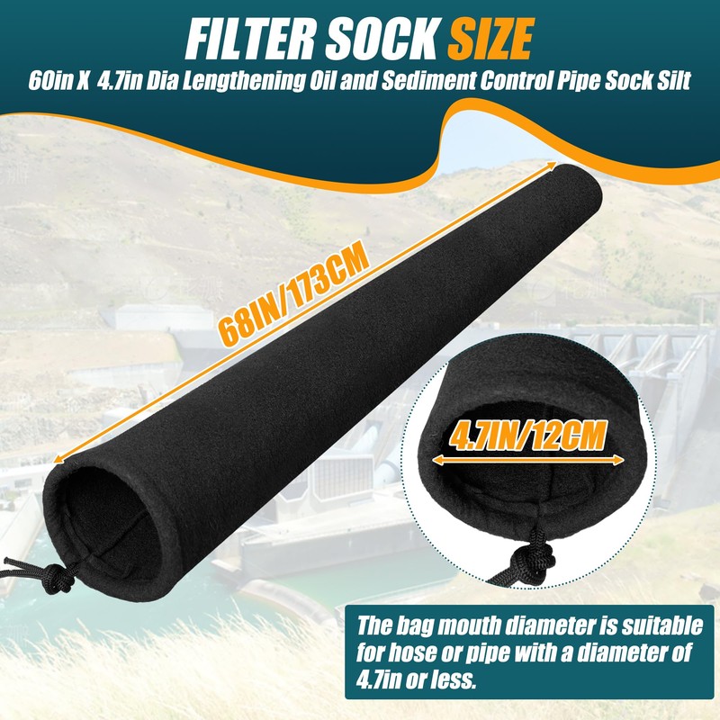 68" L X 4.7" Dia Oil and Sediment Control Pipe