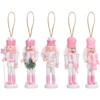 VALICLUD 5pcs Christmas Nutcracker Ornaments Mini Nutcracker Soldier Figures Wooden