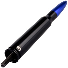 50 Cal Caliber Bullet Style Antenna, Compatible with Chevy - Silverado (1999-2024), Colorado (2003-2024), Equinox, Avalanche, Trax, Trailblazer - Designed for Optimized FM/AM Reception (Blue)