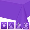 16 Pack Purple Plastic Tablecloth for Rectangle Tables, Premium Decorative