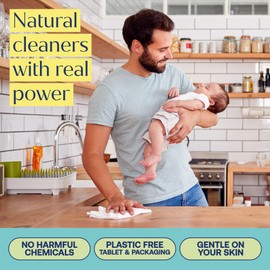 Fab Tab Home Cleaning Kit Refill Tablets - All-Purpose Cleaner, Bathroom Cleaner & Foaming Hand Soap Tablet Refills - Plant-Based - Platic-Free - No Harsh Chemicals - (Bottles Not Included)