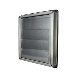 MKK - 10798-005 - Stainless Steel Exhaust Hood Ventilation Grille for Outdoor Use Acid-resistant for Exhaust Systems Stainless Steel Grille with Slats Diameter 125 mm