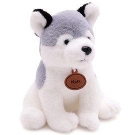 Toyland® 25cm (10") Nola The Husky Soft Toy - Sitting Down Plush Dog - Suitable From Birth