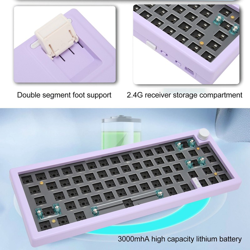 67 Keys DIY Mechanical Keyboard Kit with RGB Knob Wireless