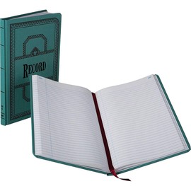 Boorum & Pease 66 Series Account Books, Record Ruling, 300 Pages, 12-1/8ʺ x 7-5/8ʺ, Blue (66-300-R)